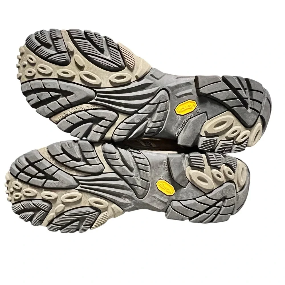 Merrell Men's Moab 2 Mid Hiking Boots Mens‎ 14 Brown Earth Vibram Sole READ